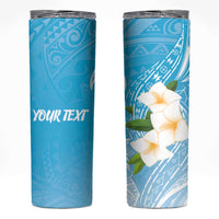 Personalized Guam Chamorro Skinny Tumbler Turtles and Guasali Flowers