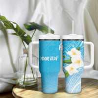 Personalized Guam Chamorro Tumbler With Handle Turtles and Guasali Flowers