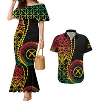 Proudly Ni-Van Sandroing Inspired Classic Style Couples Matching Mermaid Dress and Hawaiian Shirt LT7 Colorful - Polynesian Pride