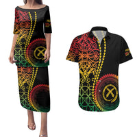 Proudly Ni-Van Sandroing Inspired Classic Style Couples Matching Puletasi and Hawaiian Shirt LT7 Colorful - Polynesian Pride