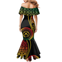 Proudly Ni-Van Sandroing Inspired Classic Style Family Matching Mermaid Dress and Hawaiian Shirt