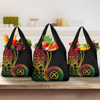 Proudly Ni-Van Sandroing Inspired Classic Style Grocery Bag LT7 3-pack One Size Colorful - Polynesian Pride