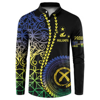 Proudly Ni-Van Sandroing Inspired Button Sweatshirt Malampa Classic Style LT7 Colorful - Polynesian Pride