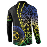 Proudly Ni-Van Sandroing Inspired Button Sweatshirt Malampa Classic Style LT7 - Polynesian Pride