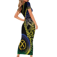 Proudly Ni-Van Sandroing Inspired Family Matching Short Sleeve Bodycon Dress and Hawaiian Shirt Malampa Classic Style