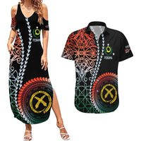 Proudly Ni-Van Sandroing Inspired Couples Matching Summer Maxi Dress and Hawaiian Shirt Penama Classic Style LT7 Colorful - Polynesian Pride