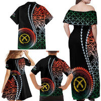 Proudly Ni-Van Sandroing Inspired Family Matching Off Shoulder Maxi Dress and Hawaiian Shirt Penama Classic Style