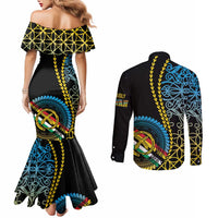 Proudly Ni-Van Sandroing Inspired Couples Matching Mermaid Dress and Long Sleeve Button Shirt Torba Classic Style LT7 - Polynesian Pride