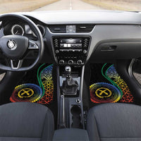 Proudly Ni-Van Sandroing Inspired Car Mats Tafea Classic Style LT7 Set 2pcs - Front Colorful - Polynesian Pride