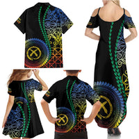 Proudly Ni-Van Sandroing Inspired Family Matching Summer Maxi Dress and Hawaiian Shirt Tafea Classic Style