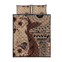 Bula Fiji Quilt Bed Set Shark Tail Beige Masi Tapa
