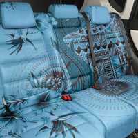 Bula Fiji Back Car Seat Cover Shark Tail Turquoise Masi Tapa