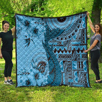 Bula Fiji Quilt Shark Tail Turquoise Masi Tapa