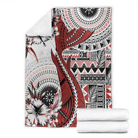 Bula Fiji Blanket Shark Tail White Masi Tapa