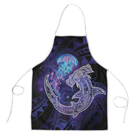 Polynesian Aumakua Apron Jellyfish with Shark LT7 Teal Purple - Polynesian Pride