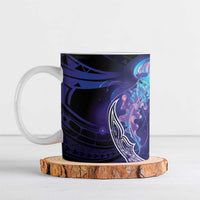 Polynesian Aumakua Ceramic Mug Jellyfish with Shark LT7 Teal Purple - Polynesian Pride