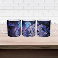 Polynesian Aumakua Ceramic Mug Jellyfish with Shark LT7 - Polynesian Pride