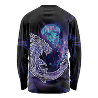 Polynesian Aumakua Long Sleeve Shirt Jellyfish with Shark LT7 - Polynesian Pride