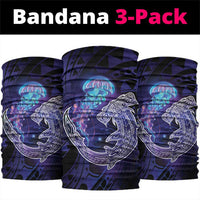 Polynesian Aumakua Neck Gaiter Jellyfish with Shark - Polynesian Pride