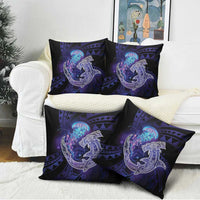 Polynesian Aumakua Pillow Cover Jellyfish with Shark - Polynesian Pride