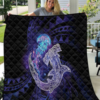 Polynesian Aumakua Quilt Jellyfish with Shark - Polynesian Pride