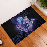 Polynesian Aumakua Rubber Doormat Jellyfish with Shark LT7 - Polynesian Pride