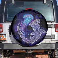 Polynesian Aumakua Spare Tire Cover Jellyfish with Shark - Polynesian Pride