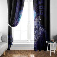 Polynesian Aumakua Window Curtain Jellyfish with Shark - Polynesian Pride