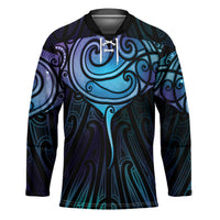 Aotearoa Maori Te Whai Rahi Hockey Jersey Tala - Nowhere You Could Go That I Won't Be With You LT7 Unisex Teal Purple - Polynesian Pride