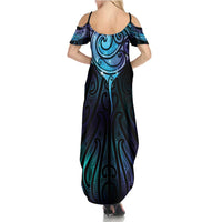 Aotearoa Maori Te Whai Rahi Summer Maxi Dress Tala - Nowhere You Could Go That I Won't Be With You - Polynesian Pride