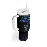 Aotearoa Maori Te Whai Rahi Tumbler With Handle Tala - Nowhere You Could Go That I Won't Be With You - Polynesian Pride