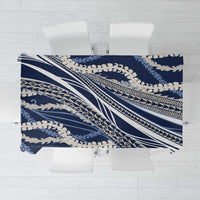 Polynesian Puakeniken Pikake Twisted Lei Tablecloth Navy Blue LT7 Navy Blue - Polynesian Pride