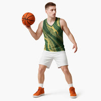 Polynesian Puakeniken Pikake Twisted Lei Basketball Jersey Emerald LT7 - Polynesian Pride