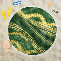 Polynesian Puakeniken Pikake Twisted Lei Beach Blanket Emerald - Polynesian Pride