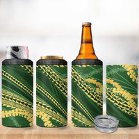 Polynesian Puakeniken Pikake Twisted Lei 4 in 1 Can Cooler Tumbler Emerald LT7 - Polynesian Pride