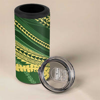 Polynesian Puakeniken Pikake Twisted Lei 4 in 1 Can Cooler Tumbler Emerald LT7 - Polynesian Pride