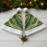 Polynesian Puakeniken Pikake Twisted Lei Christmas Santa Hat Emerald - Polynesian Pride