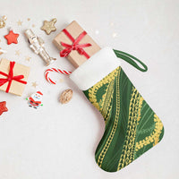 Polynesian Puakeniken Pikake Twisted Lei Christmas Stocking Emerald - Polynesian Pride