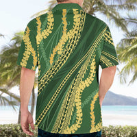 Polynesian Puakeniken Pikake Twisted Lei Hawaiian Shirt Emerald LT7 - Polynesian Pride