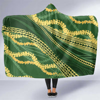Polynesian Puakeniken Pikake Twisted Lei Hooded Blanket Emerald LT7 One Size Emerald - Polynesian Pride