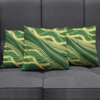 Polynesian Puakeniken Pikake Twisted Lei Pillow Cover Emerald - Polynesian Pride