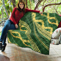 Polynesian Puakeniken Pikake Twisted Lei Quilt Emerald - Polynesian Pride