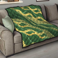 Polynesian Puakeniken Pikake Twisted Lei Quilt Emerald - Polynesian Pride