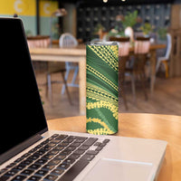 Polynesian Puakeniken Pikake Twisted Lei Skinny Tumbler Emerald LT7 - Polynesian Pride