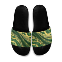 Polynesian Puakeniken Pikake Twisted Lei Slide Sandals Emerald LT7 Emerald - Polynesian Pride