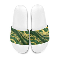 Polynesian Puakeniken Pikake Twisted Lei Slide Sandals Emerald LT7 Emerald - Polynesian Pride