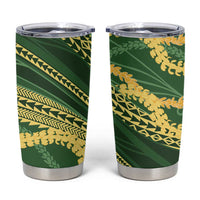 Polynesian Puakeniken Pikake Twisted Lei Tumbler Cup Emerald LT7 Emerald - Polynesian Pride