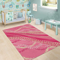 Polynesian Puakeniken Pikake Twisted Lei Area Rug Rose Pink - Polynesian Pride