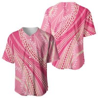 Polynesian Puakeniken Pikake Twisted Lei Baseball Jersey Rose Pink LT7 - Polynesian Pride