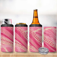 Polynesian Puakeniken Pikake Twisted Lei 4 in 1 Can Cooler Tumbler Rose Pink LT7 - Polynesian Pride